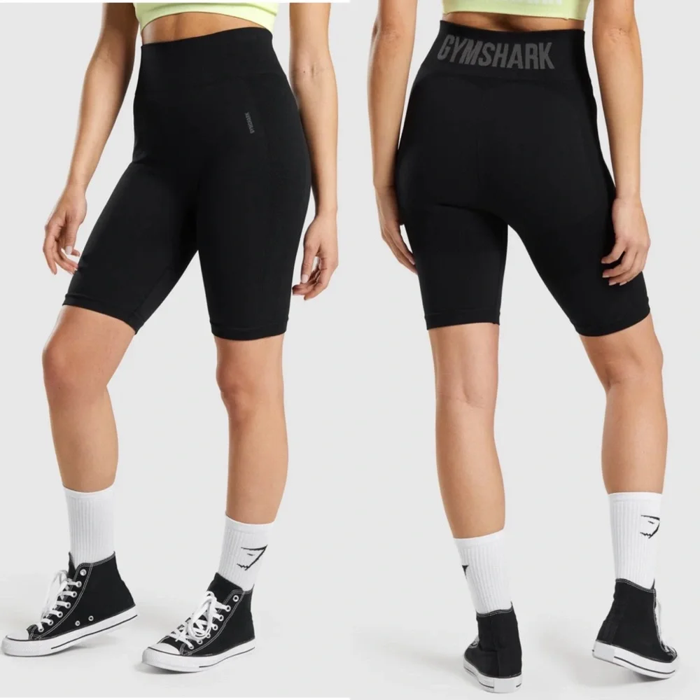Gymshark Flex Cycling Bike Shorts Black Size Medium - Picture 1 of 5